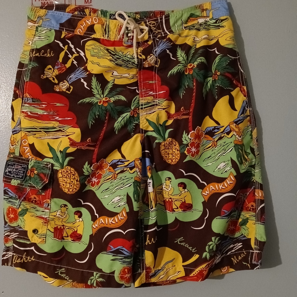 American Living Men's "Hawaiian Style" Board Shorts